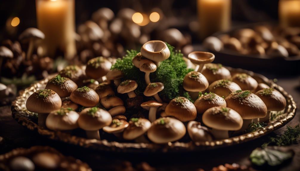 savory mushrooms filled with garlic and herbs