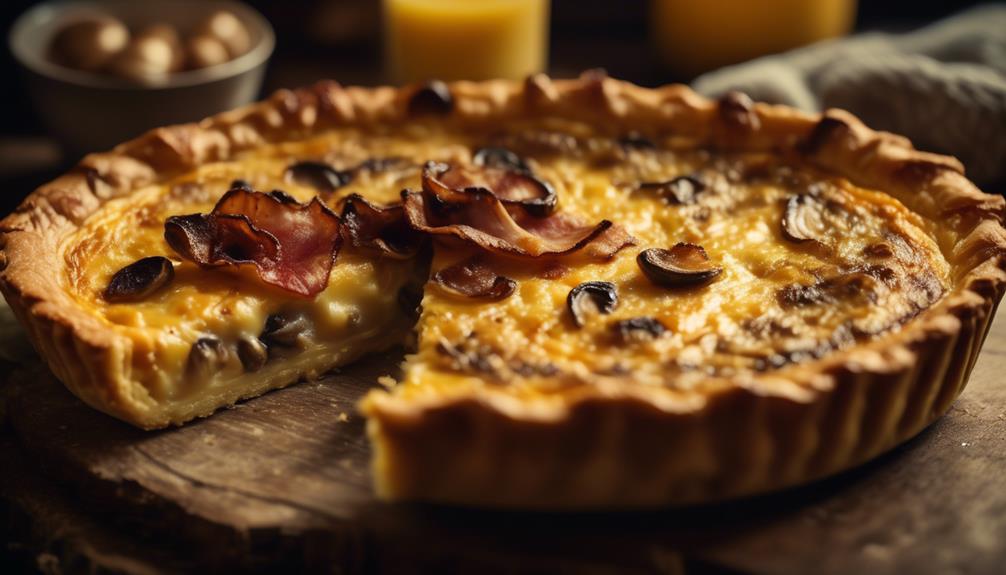 savory quiche with bacon