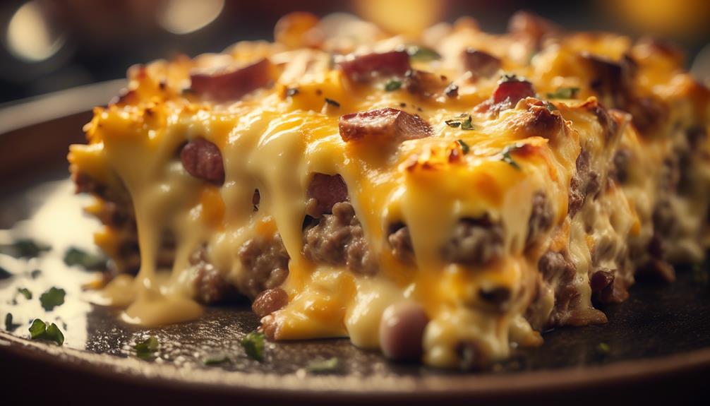 savory sausage and cheese