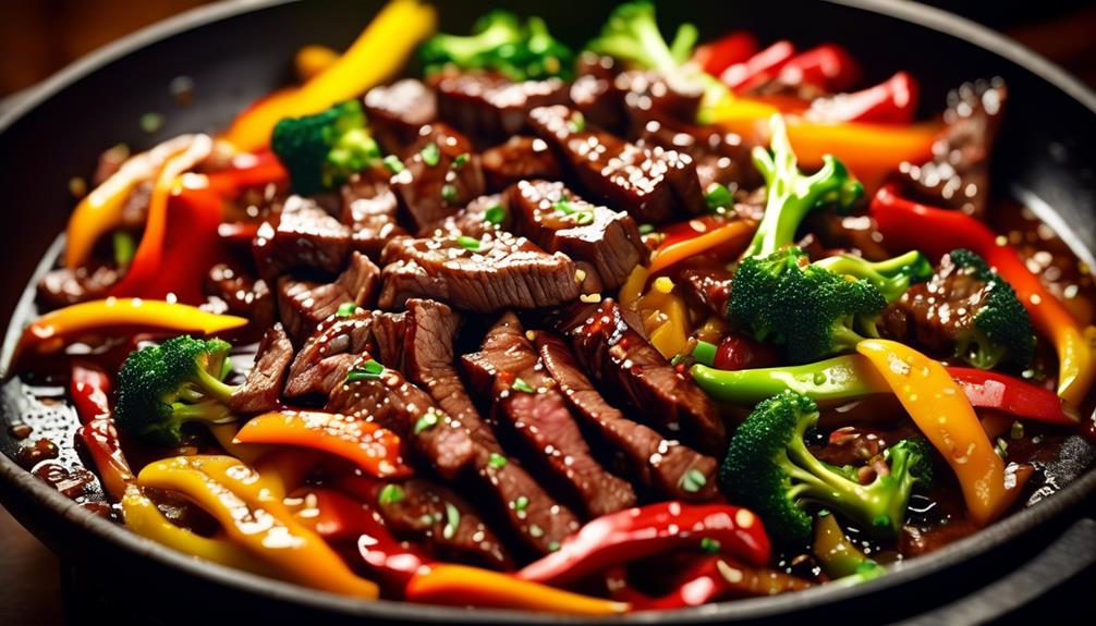 savory teriyaki beef stir fry