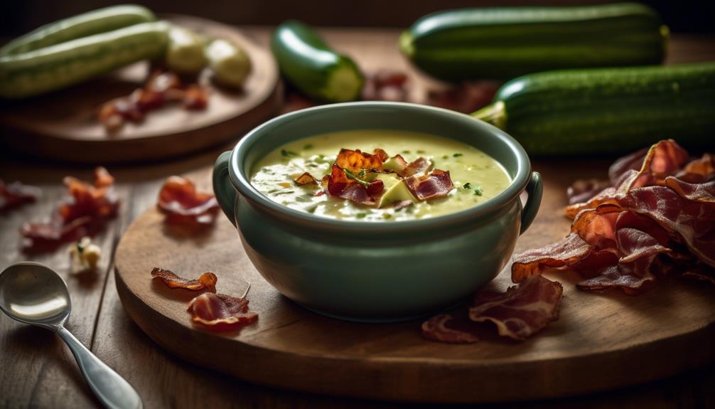 savory zucchini and bacon