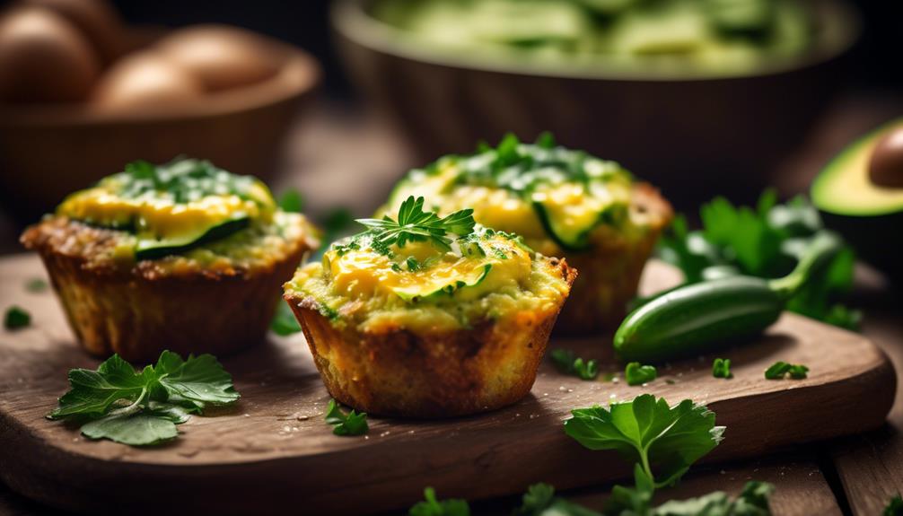 savory zucchini parmesan egg bites