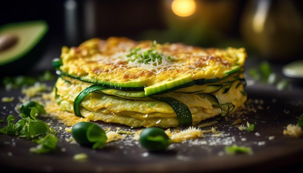 savory zucchini parmesan omelette