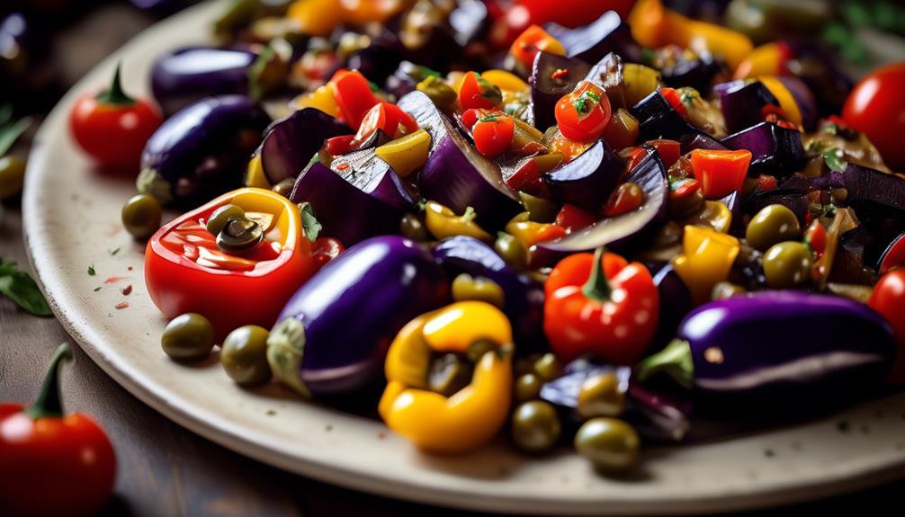 sicilian inspired eggplant and vegetable medley