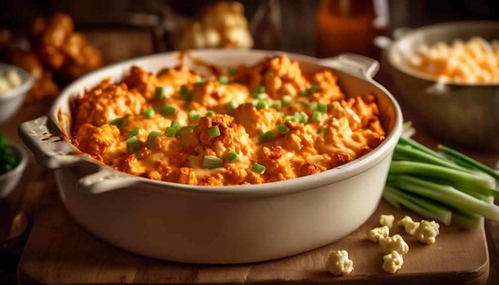 spicy buffalo cauliflower casserole