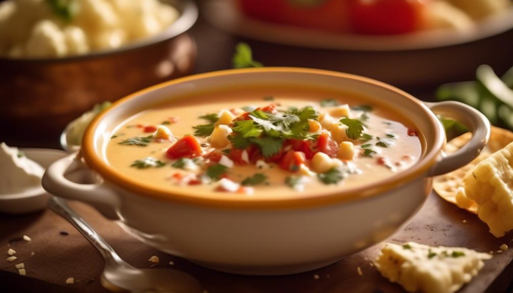 spicy cauliflower soup with mexican flavors