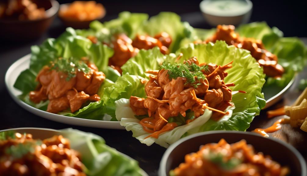 spicy chicken in lettuce