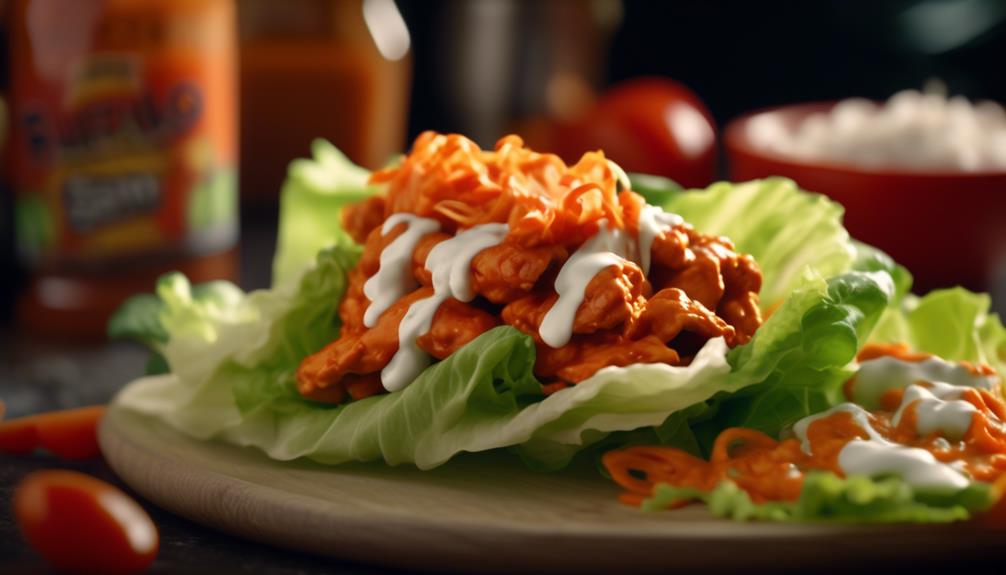 spicy chicken wrapped in lettuce