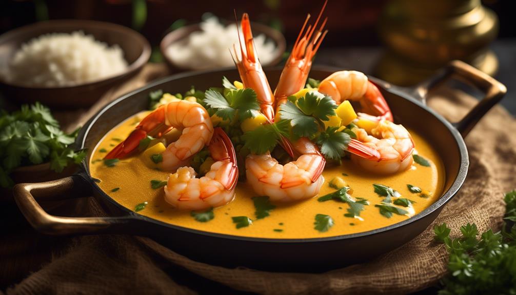 spicy coconut shrimp curry