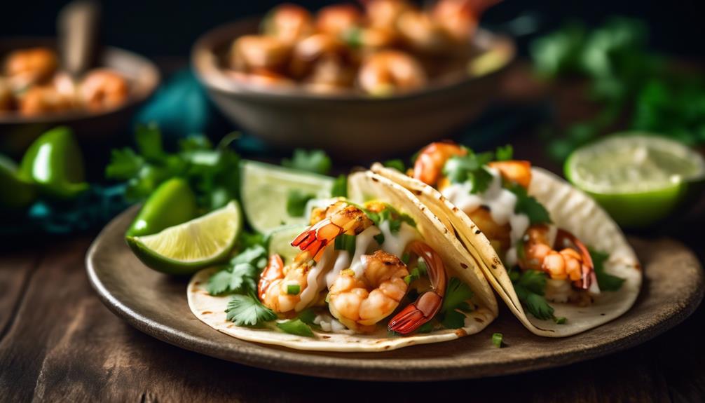 spicy low carb shrimp tacos