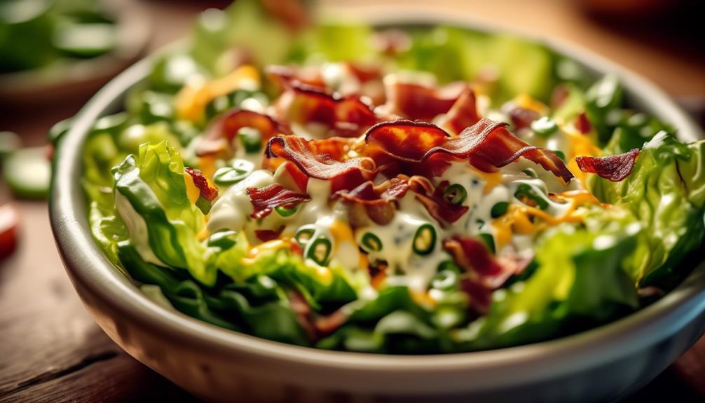 spicy salad with bacon