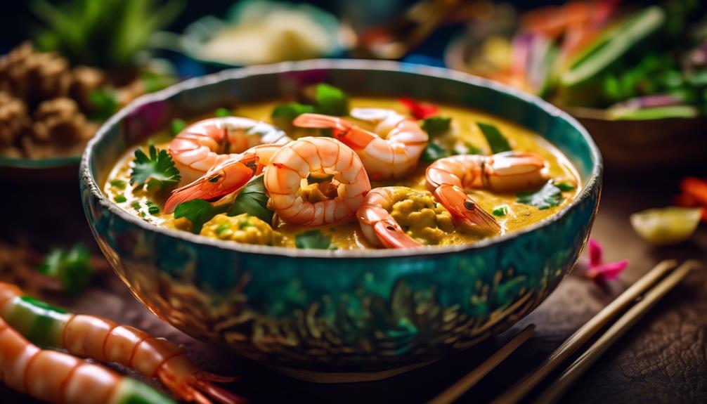 spicy shrimp in creamy coconut sauce