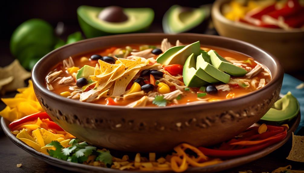 spicy soup with tortillas