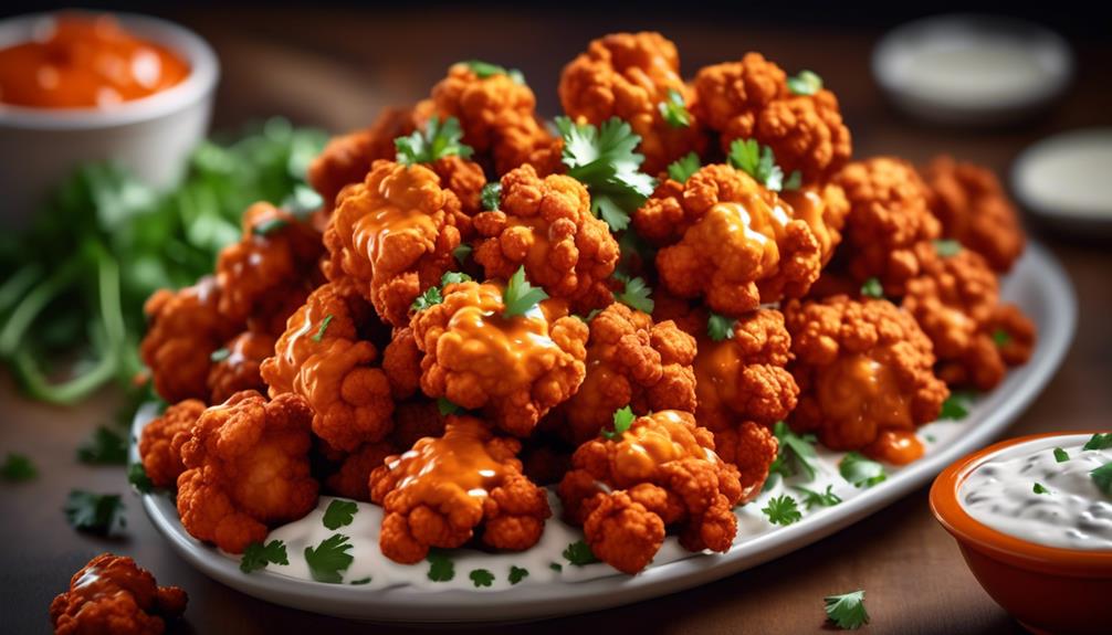 spicy vegan cauliflower appetizer