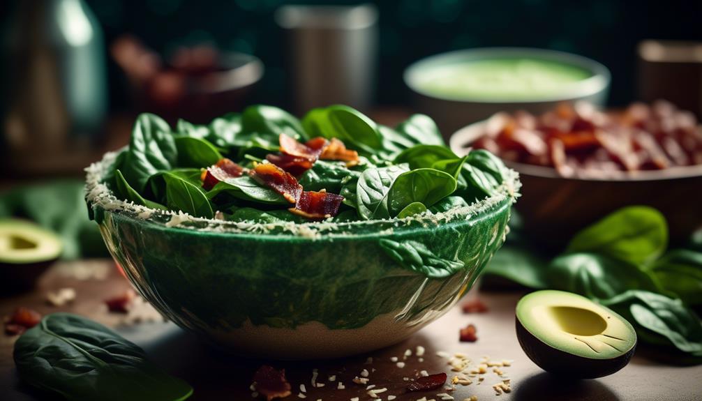 spinach and avocado salad