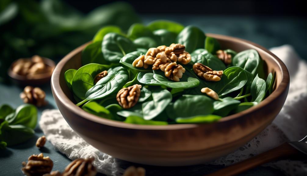 spinach and walnut salad