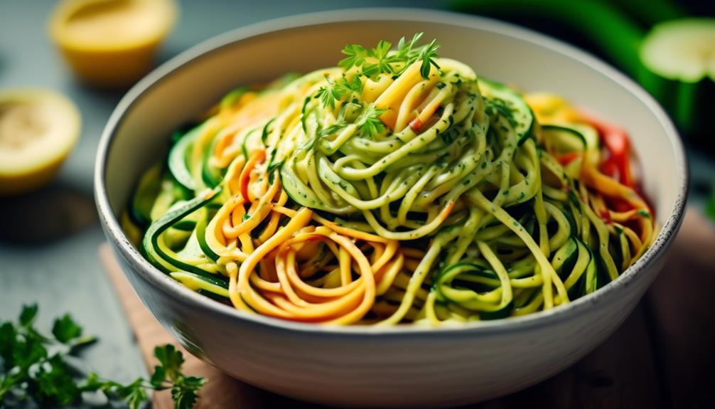 spiralized vegetable pasta alternative