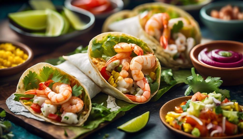 step by step keto seafood wraps