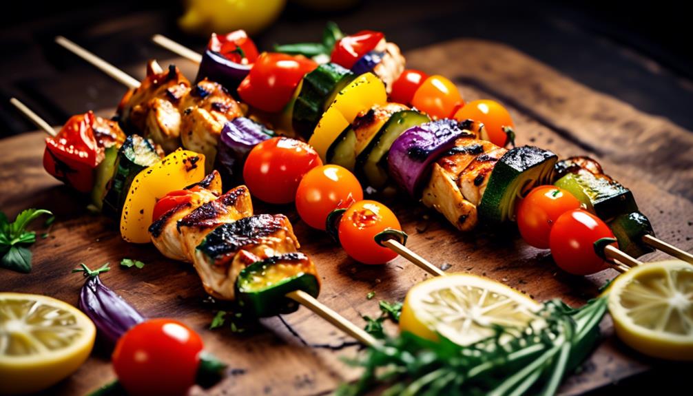 tangy grilled chicken skewers