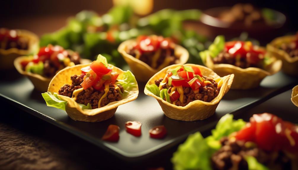 tasty bite sized taco cups