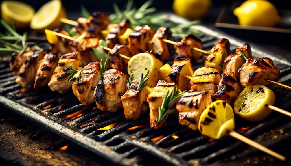 tasty grilled chicken skewers