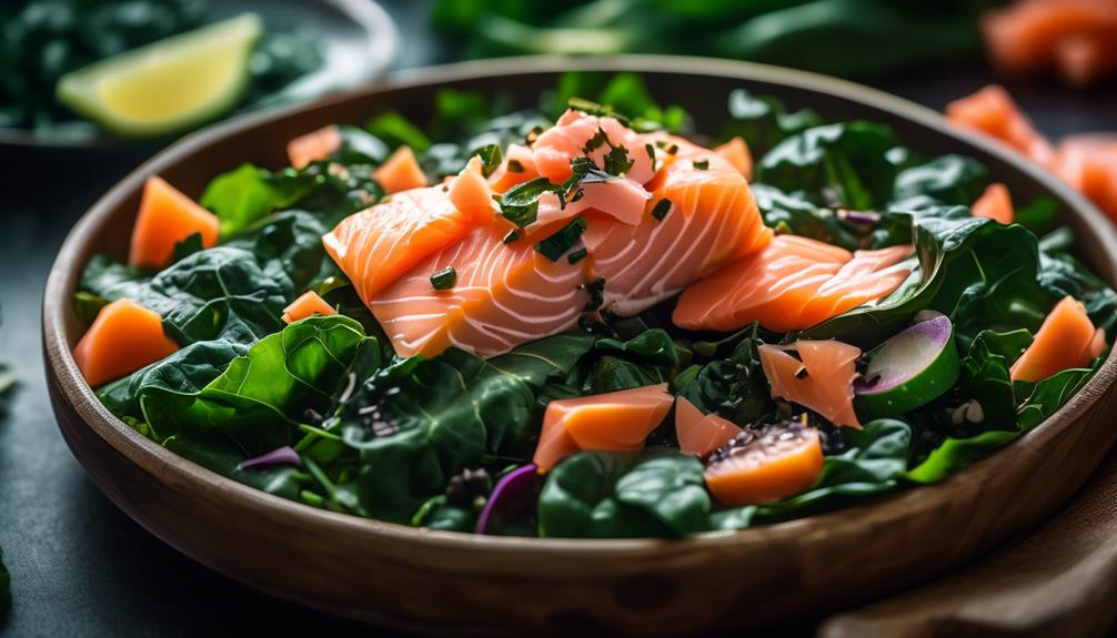 tasty salad with unique ingredients