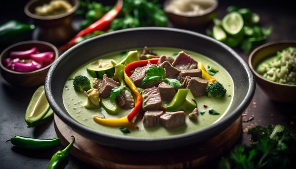 thai green curry beef