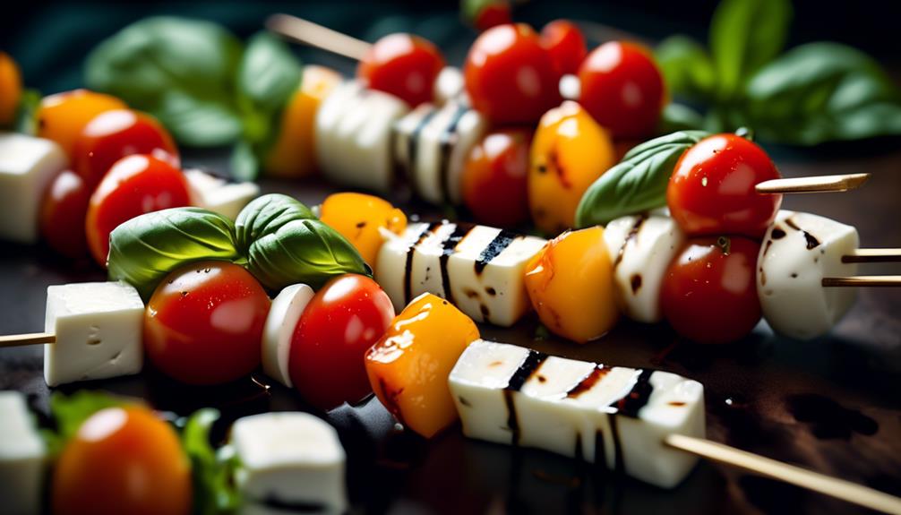 tomato mozzarella basil skewers