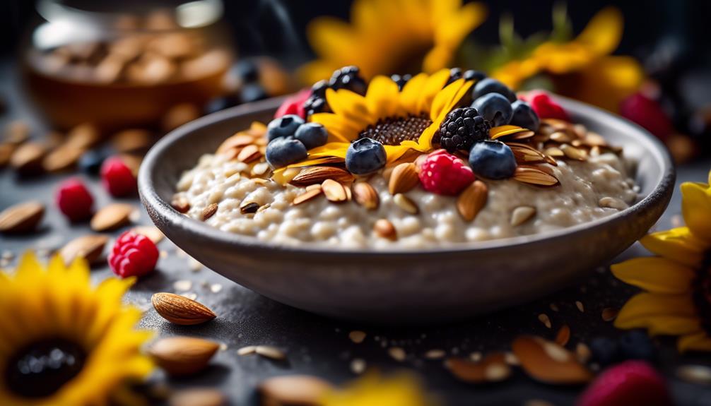 unique breakfast made with sunflower seeds