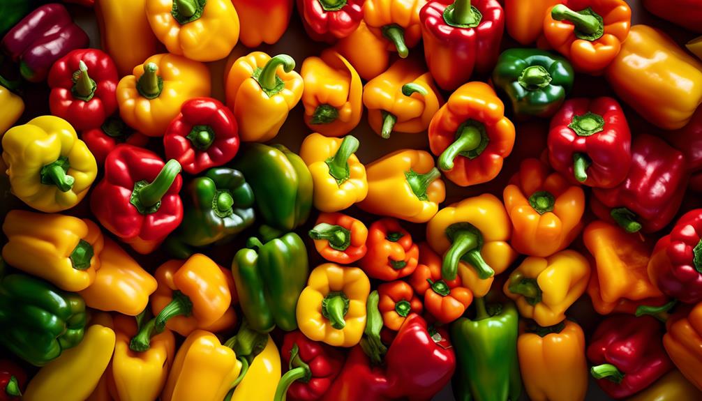 variety of colorful peppers