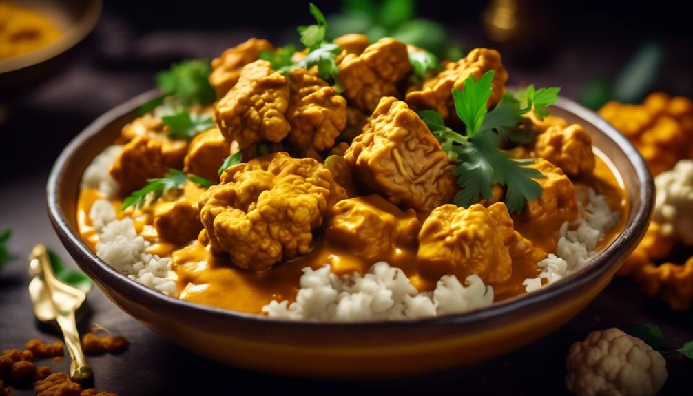 vegan curry with tempeh