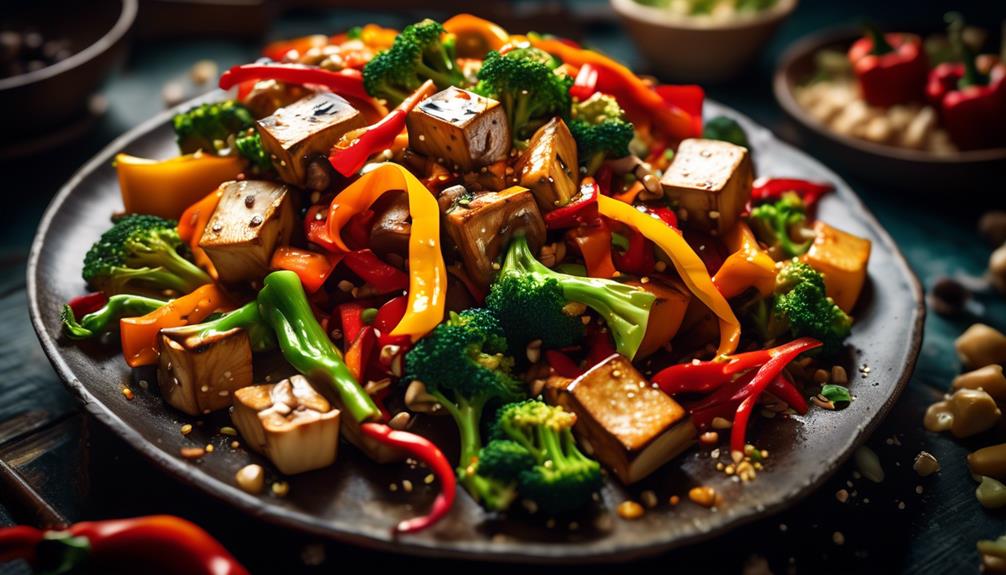 vegan dish with tofu