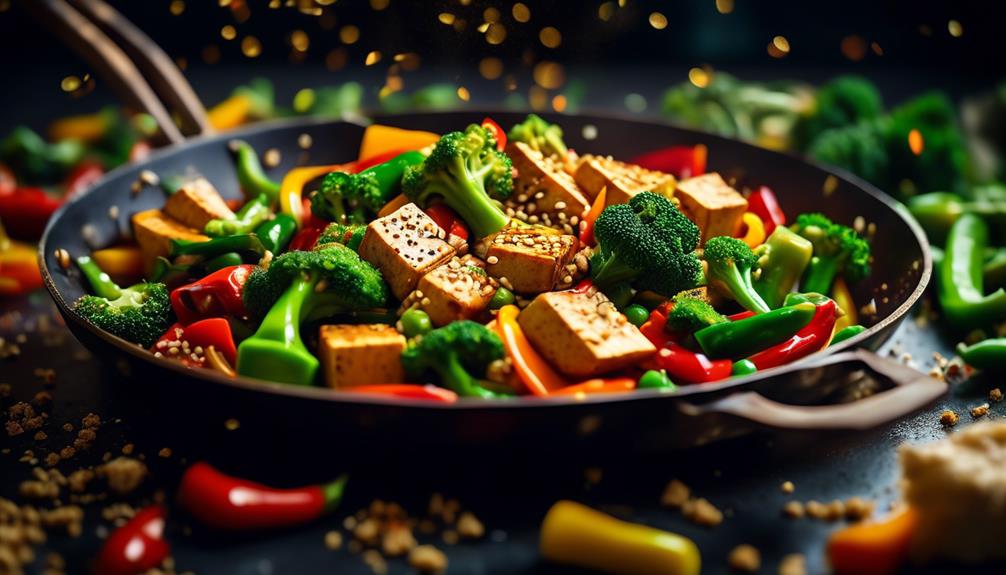 vegan stir fry with tofu