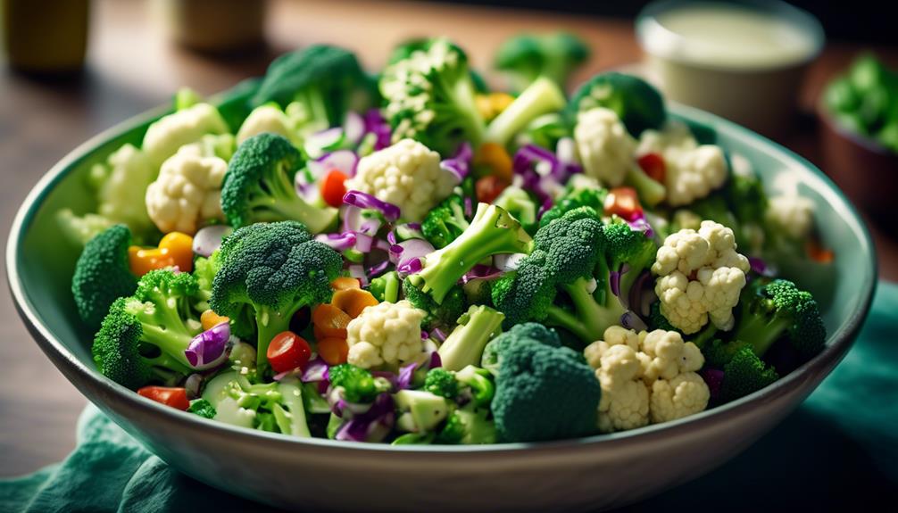 vegetable salad with cruciferous