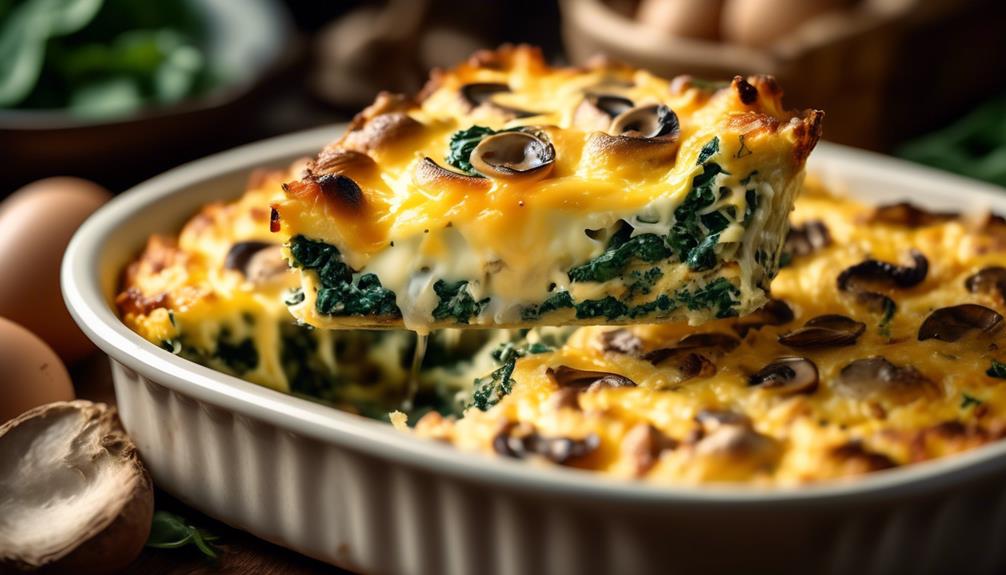 vegetarian casserole with greens