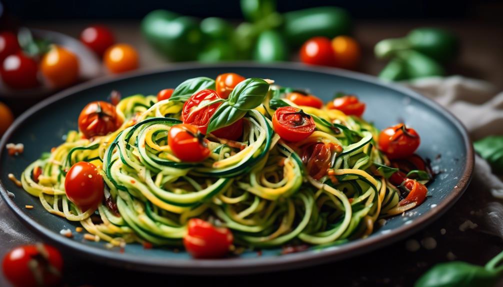 vegetarian keto pasta feast