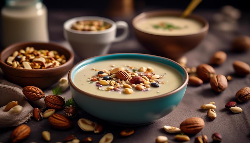 vegetarian keto soups with nuts and seeds