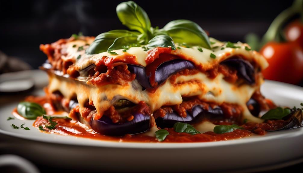 vegetarian lasagna with eggplant