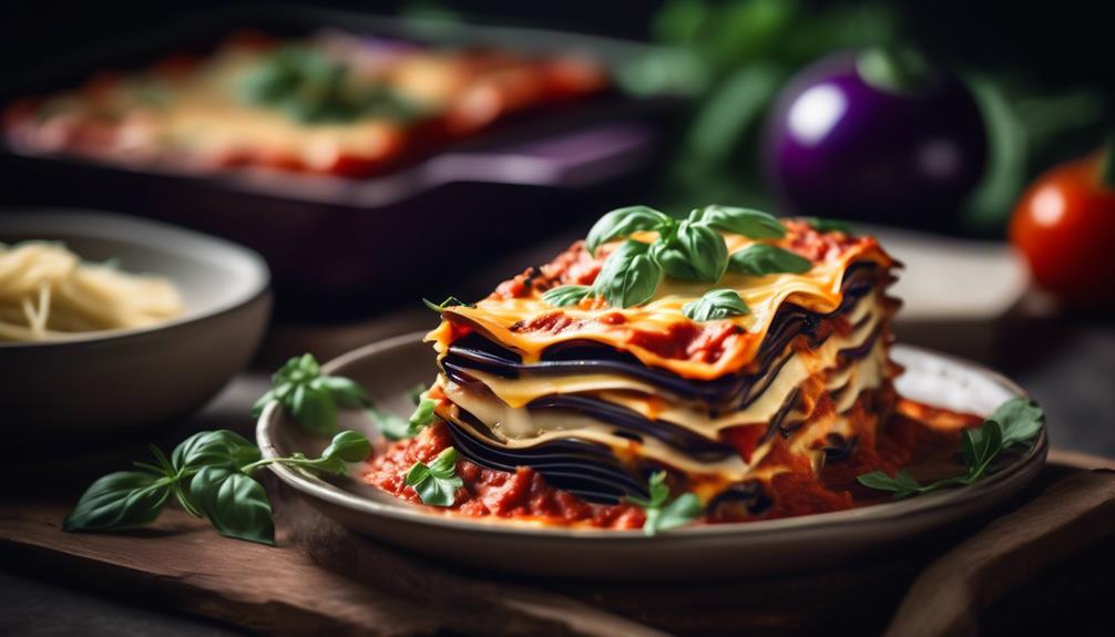 vegetarian lasagna with eggplant