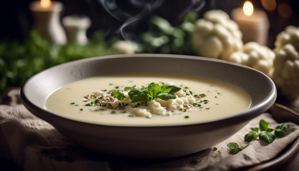 velvety cauliflower soup recipe