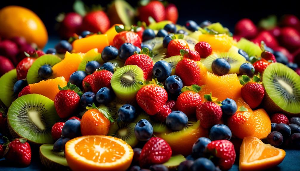 vibrant fruit display arrangements