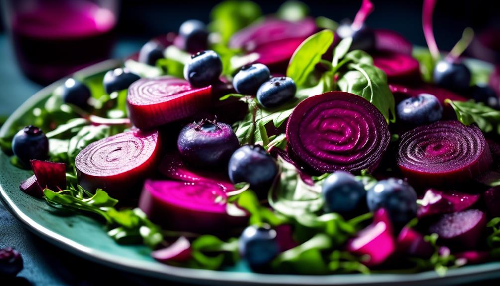 vibrant salad with beets