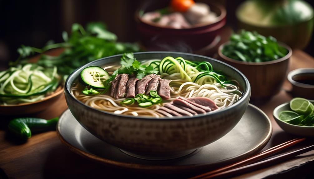 vietnamese pho with zucchini