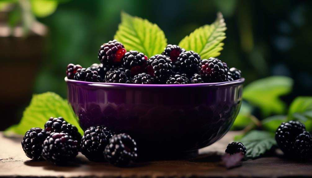 wild blackberries in full bloom