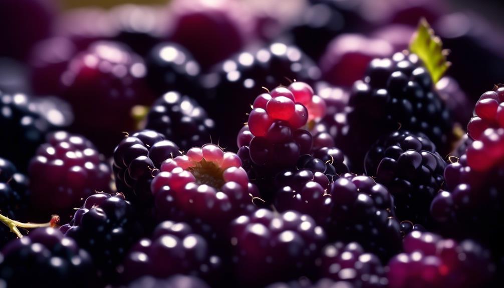 wild blackberries in the forest