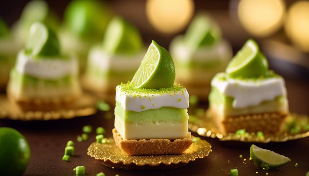 zesty miniature desserts with lime flavor