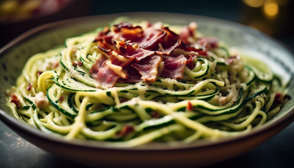 zucchini replaces traditional pasta