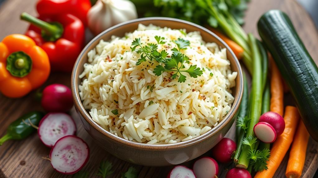 cabbage finely chopped rice