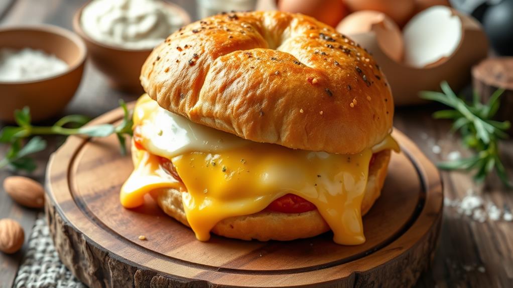 low carb cheesy sandwich buns