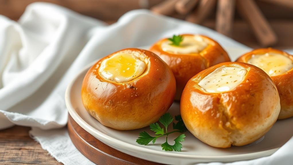 low carb garlic butter buns